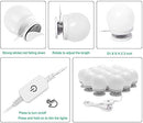 Hollywood LED Vanity Mirror Lights Kit, Dimmable Stick on USB Vanity Lights,Makeup Light Strip for for Bedroom, Dressing Room, Wedding, Party illuminating, CRI>90 (4000K Natural White 14 Bulbs 5V USB)
