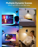 LED Wall Sconce, Wireless Battery Operated Wall Sconce with Rechargeable Battery Operated 12RGB and 3CCT Dimmable Magnetic Light, for Bedroom Bedside Reading Living Room Picture