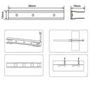 LED Under Cabinet Night Lights Kit for Glass Edge Shelf Back Side Lighting Using Flexible Cable and Clip with RF Remote(6 Lights RGB)