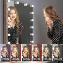 Hollywood LED Vanity Mirror Lights Kit,Stick on Dimmable Makeup Lights, 12V Mirror Lighting Strip Fixture for Vanity Dressing Table Set, Bedroom Wall Lights,CRI>90 (4000K Natural White,10 Bulbs)