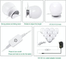 Hollywood LED Vanity Mirror Lights Kit,Stick on Dimmable Makeup Lights, 12V Mirror Lighting Strip Fixture for Vanity Dressing Table Set, Bedroom Wall Lights,CRI>90 (4000K Natural White,10 Bulbs)