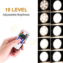 Linkable Under Cabinet LED Lighting 12V Dimmable Puck Lights with Wireless RF Remote Control, Hardwired & AU Wall Plug in for Furniture Cupboard Lighting(10 Lights, Natural White 4000K)