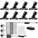 Dimmable LED Mini Spotlight, 12V CCT 2700K-6000K, Adjustable for Display, Cabinet, Showcase, Artwork, 360° Rotatable Accent Lighting, Surface Mount with Slider Dimmer & Adapter (CCT, 8Pack)