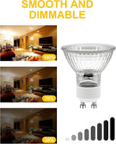GU10 Halogen Light Bulbs, GU10 Bulbs 50W, 6 Pack Spotlight Bulbs AC 230V 50W, Light Bulbs Halogen Equivalent Energy 2 Pin 35° Beam Angle 2700K Dimmable Warm White