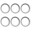 6 Pack GU10/MR16 Bulb Decorative Trim Rings, Heat Insulation Anti-Scald Protective Rings for Track Lighting, Snap-On Spring-Loaded Design (Brushed Nickel)