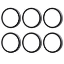 6 Pack GU10/MR16 Bulb Decorative Trim Rings, Heat Insulation Anti-Scald Protective Rings for Track Lighting, Snap-On Spring-Loaded Design (Matte Black)