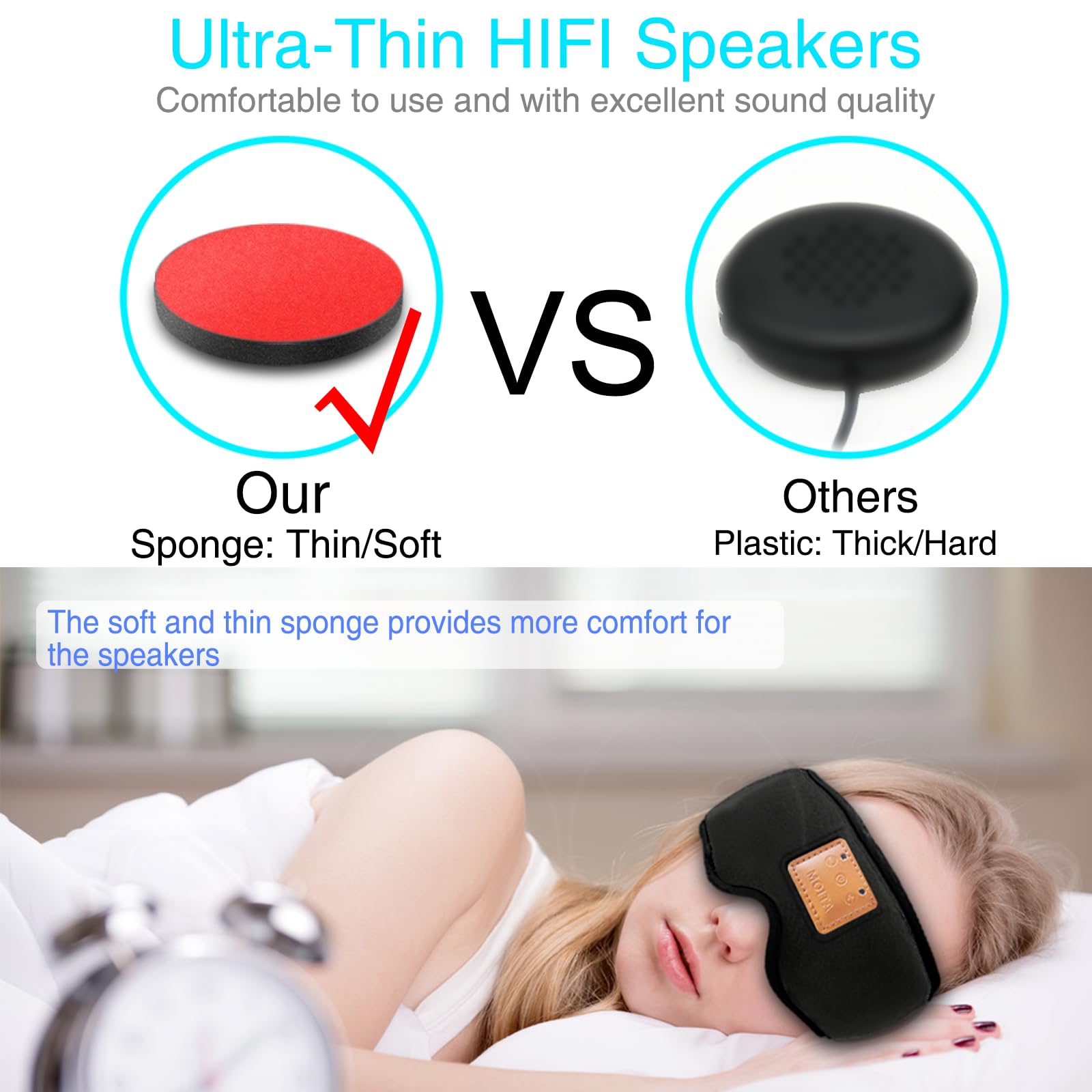 Sleep Headphones Bluetooth Headband for Sleeping, Sports Headphones Music Sleep Headphones Headband for Sports Training, Jogging, Yoga, Traveling, Gaming