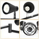 Flexible Track Lighting Fixture, Foldable Ceiling Spot Light with Adjustable 8 Light Heads, GU10 Track Light Kit for Kitchen Bedroom Living Room Matte Black (Bulbs Not Included)