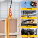 3.15T Sling Hook & Hammerlock Kit, 2 Sets Heavy Duty Trailer Safety Chain Hooks for Caravan, Camper & Boat Trailers-Orange