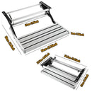 Heavy Duty Pull-Out Caravan Step – Folding Aluminium RV Entry Step, Non-Slip Portable Camping Step, Space-Saving Retractable Design, 58 x 54 x 17cm