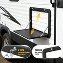 Aumerage Aluminium Folding Caravan Table – Lockable, Space-Saving Portable Table with 50kg Capacity, Black