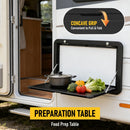 Aumerage Aluminium Folding Caravan Table – Lockable, Space-Saving Portable Table with 50kg Capacity, Black