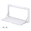 Heavy Duty Folding Caravan Table 800 x 450mm – Full Metal Frame, Lockable, 50kg Max Capacity, White