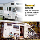 Heavy Duty Folding Caravan Table 800 x 450mm – Full Metal Frame, Lockable, 50kg Max Capacity, White