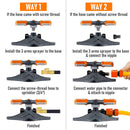 2 PCS Garden Sprinkler, 360° Rotating Lawn & Garden Water Sprinkler, 3-Arm Adjustable, 36 Nozzles, 200㎡ Coverage, Quick Connect