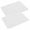 2 Pack Non-Slip Loofah Shower Mats 75x44cm Bathroom Bath Mat Machine Washable with Suction Caps Quick Drain