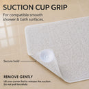2 Pack Non-Slip Loofah Shower Mats 75x44cm Bathroom Bath Mat Machine Washable with Suction Caps Quick Drain