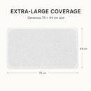2 Pack Non-Slip Loofah Shower Mats 75x44cm Bathroom Bath Mat Machine Washable with Suction Caps Quick Drain