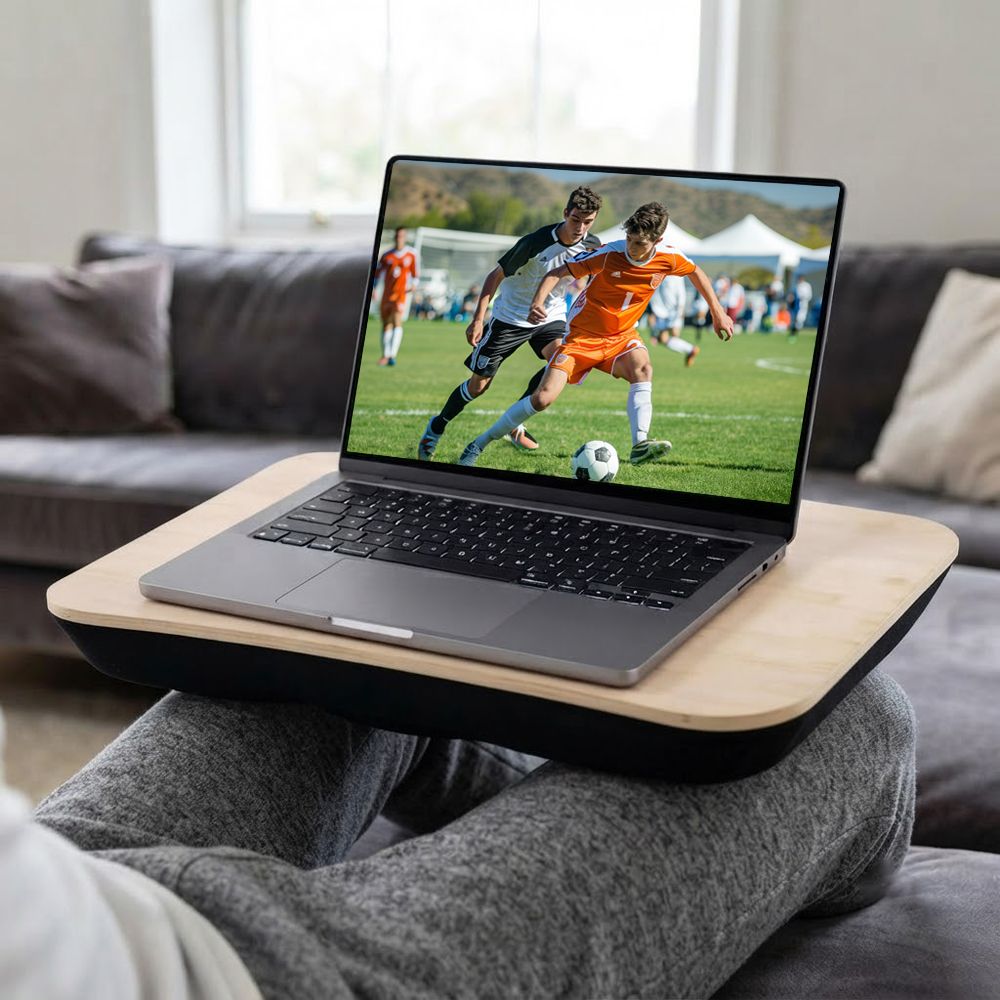 Portable Bamboo Laptop Lap Desk, Bed Tray Table & Workstation for Home, Office, Study & Travel