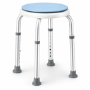 Bath Stool for Seniors, Swivel Seat & Non-Slip Height-Adjustable Round Shower Bench, Rotating Design, for Seniors Elderly, 125kg Capacity