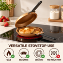 Double-Sided Non-Stick Frying Pan, Flip Pancake Pan with Heat-Resistant Handle for Eggs, Pancakes & Toast, Gas Electric & Ceramic Stoves