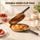 Double-Sided Non-Stick Frying Pan, Flip Pancake Pan with Heat-Resistant Handle for Eggs, Pancakes & Toast, Gas Electric & Ceramic Stoves