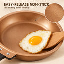 Double-Sided Non-Stick Frying Pan, Flip Pancake Pan with Heat-Resistant Handle for Eggs, Pancakes & Toast, Gas Electric & Ceramic Stoves