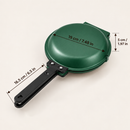Double-Sided Non-Stick Frying Pan, Flip Pancake Pan with Heat-Resistant Handle for Eggs, Pancakes & Toast, Gas Electric & Ceramic Stoves-Green