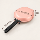 Double-Sided Non-Stick Frying Pan, Flip Pancake Pan with Heat-Resistant Handle for Eggs, Pancakes & Toast, Gas Electric & Ceramic Stoves-Pink