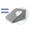 Adjustable Memory Foam Wedge Pillow with Washable Velvet Cover for Bed Sofa Reading(55x55x33cm)