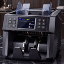 Dual CIS Money Counter with Counterfeit Detection, Mixed Value Bill Counter, 14 Currency Cash Counting Machine with Serial Number Reading, UV MG IR MT Detection, 3.5" TFT Display, AUD USD EUR GBP CNY