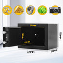 Digital Safe Box 6.4L, Electronic Security Safe with Keypad & 2 Emergency Keys, Steel Cash & Valuables Lock Box for Home, Office & Hotel