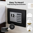 Digital Safe Box 6.4L, Electronic Security Safe with Keypad & 2 Emergency Keys, Steel Cash & Valuables Lock Box for Home, Office & Hotel