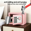 6.4L Digital Safe Box, Electronic Security Safe with Keypad & 2 Emergency Keys, Steel Cash & Valuables Lock Box for Home, Office & Hotel