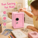 Lockable Metal Money Box, Cash & Coin Storage Box with Key Lock, Compact Piggy Bank for Kids & Adults, Office & Small Valuables