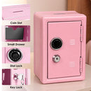 Lockable Metal Money Box, Cash & Coin Storage Box with Key Lock, Compact Piggy Bank for Kids & Adults, Office & Small Valuables