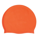 Silicone Swimming Cap Large Waterproof Swim Hat for Long Hair Men Women Adults-Orange