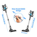 8-in-1 Cordless Vacuum Cleaner 2 Modes Anti-Tangle Brush For Pet Hair On Hardwood Floors & Carpets