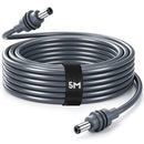 DC to DC Power Cable for Starlink Mini 5M 16AWG 5.5x2.1mm Waterproof Extension Cord 12V-24V for RV Caravan Camping Vehicle Boat Off-Grid