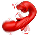 3-in-1 mouth slap tongue vibrator female 7-frequency sucking button G-spot masturbator-RED