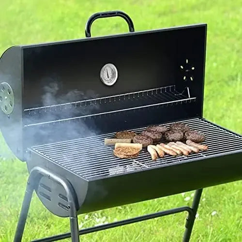 Stainless Steel Analogue BBQ Grill Thermometer with 5 cm Dial and 4 cm Probe for Smokers, Grills and Outdoor Cooking, Silver