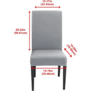 6 Pack Washable High Back Dining Chair Covers, Stretch Slipcovers for Kitchen and Dining Room Chairs, Light Grey, for Everyday Home Use