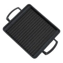 Mini Aluminium Alloy Tabletop Grill Pan with Removable Ribbed Plate for Home Cooking, Korean BBQ and Rice Cake Baking, Black