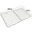 Stainless Steel Grill Rack Cooling Rack for BBQ Grilling and Food Draining, Rectangular Wire Rack, 16 x 26 cm