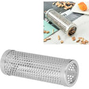 304 Stainless Steel Pellet Smoker Tube with Large Capacity Mesh for Hot and Cold Smoking on BBQ Grills, Silver, 15 x 5 cm