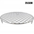 Round Stainless Steel Grill Grate Cooling Rack for BBQ Baking Smoking Drying, for Camping, Picnics and Outdoor Cooking, Silver, 29.5 cm