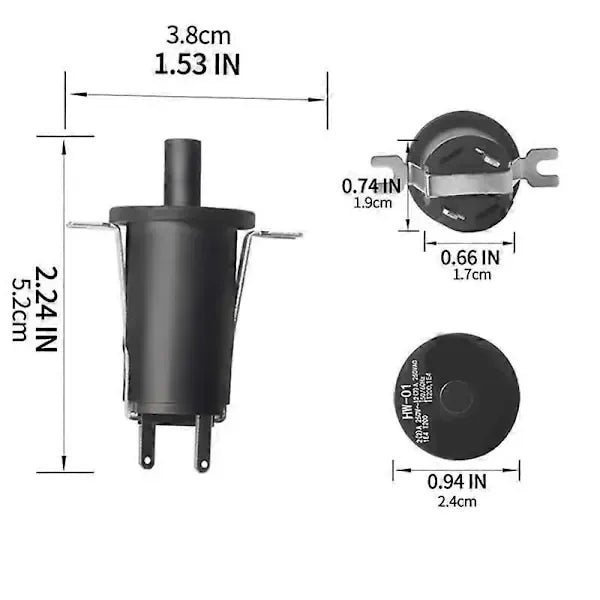 Replacement Door Switch with Screws for Masterbuilt Gravity Series 560, 800, 1050 and XL Digital Charcoal Grill Smokers, Black