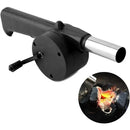 BBQ Grill Fan Hand Crank Charcoal Fire Blower Plastic Body Metal Air Outlet for Outdoor Grilling Camping Fireplace