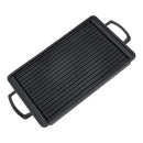 Mini Aluminium Alloy Charcoal Grill Pan with Fast Even Heating for Home Cooking, Camping and Picnics, Black, 24 x 15 cm