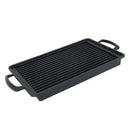 Mini Aluminium Alloy Charcoal Grill Pan with Fast Even Heating for Home Cooking, Camping and Picnics, Black, 24 x 15 cm